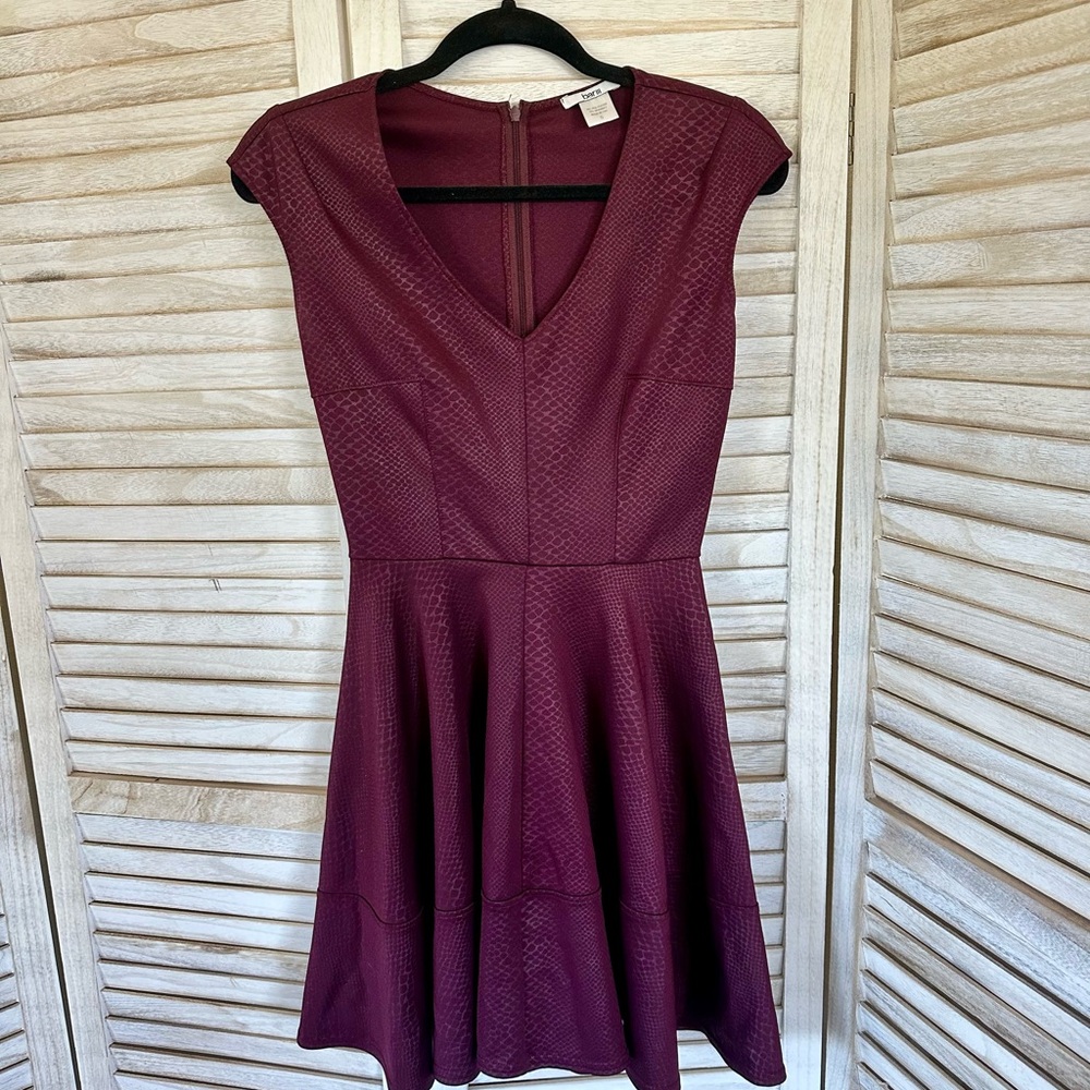 Elegant Burgundy Dress